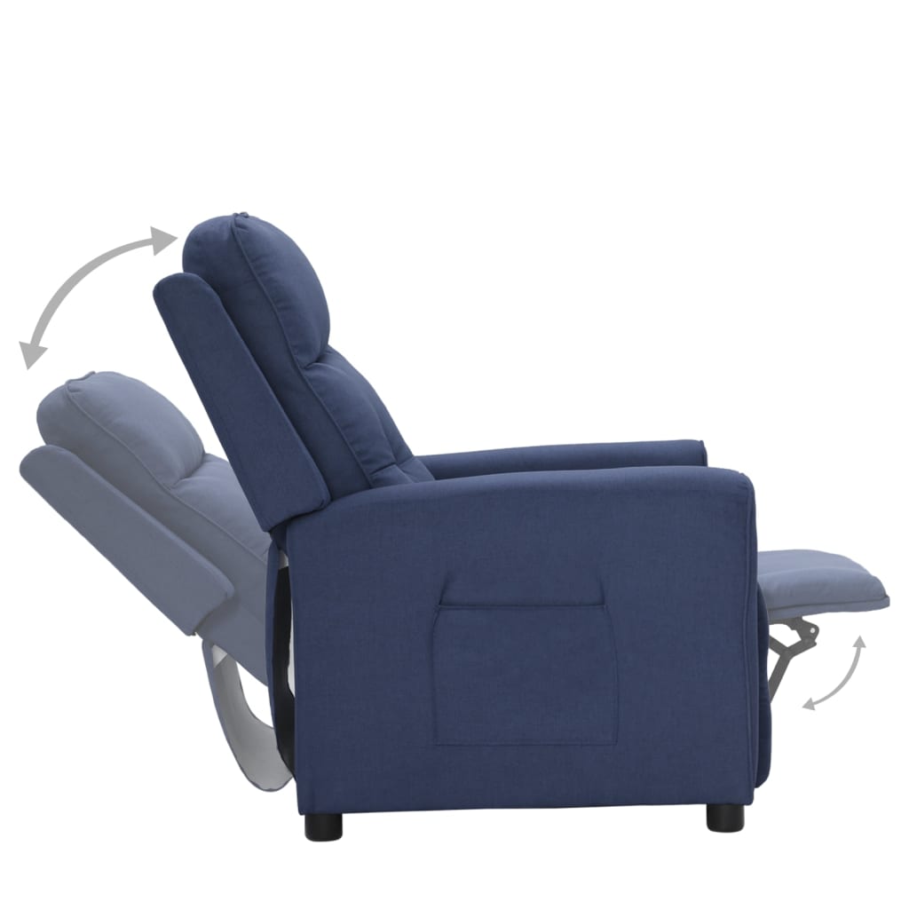 Relaxsessel Blau Stoff