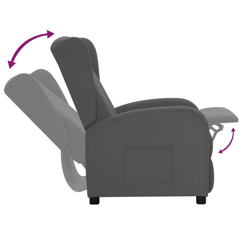 Relaxsessel Dunkelgrau Stoff