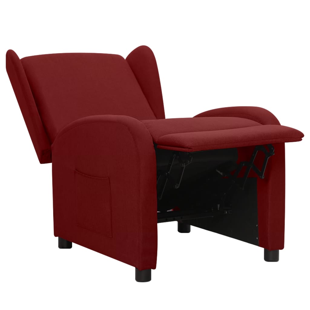 Relaxsessel Weinrot Stoff