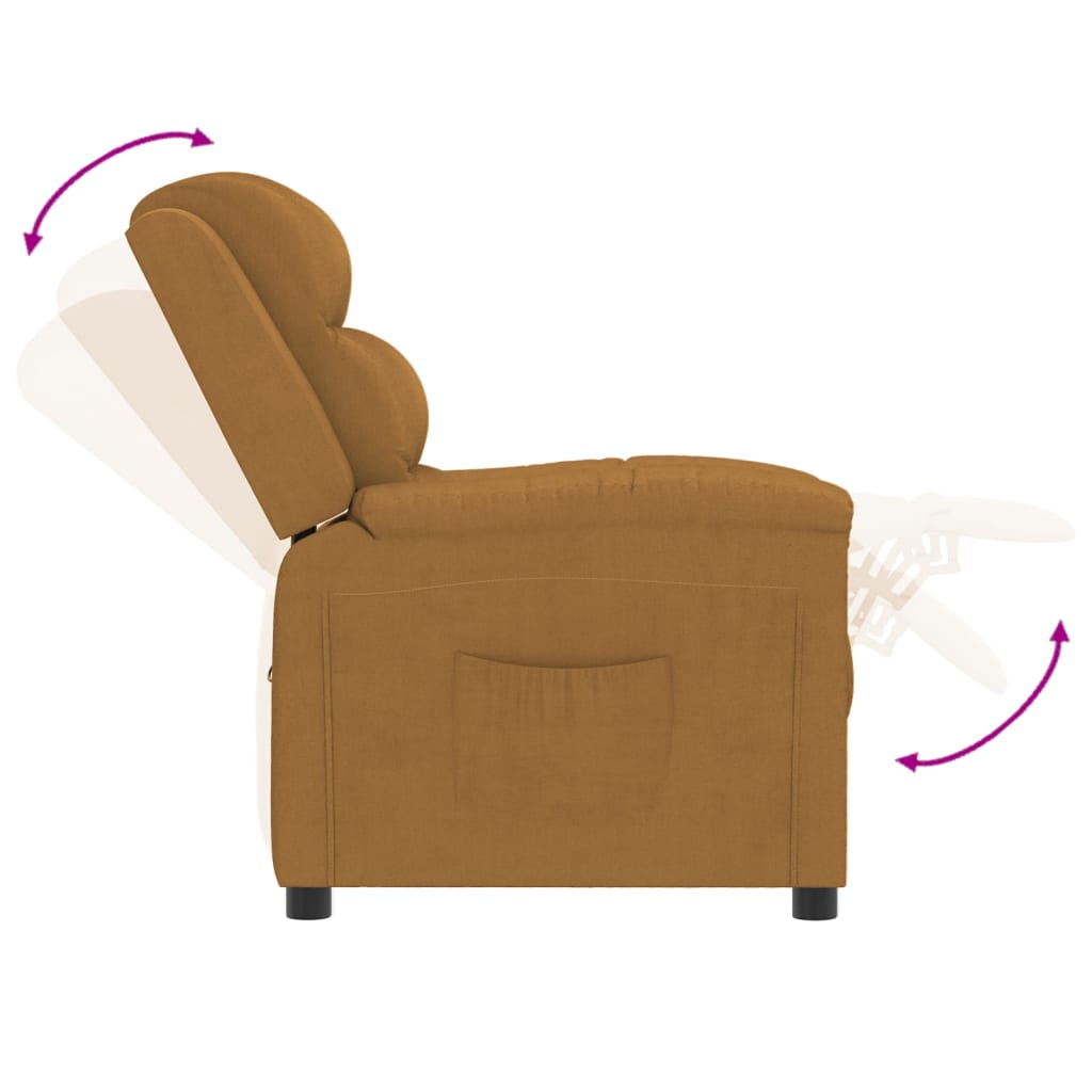 Relaxsessel Braun Samt
