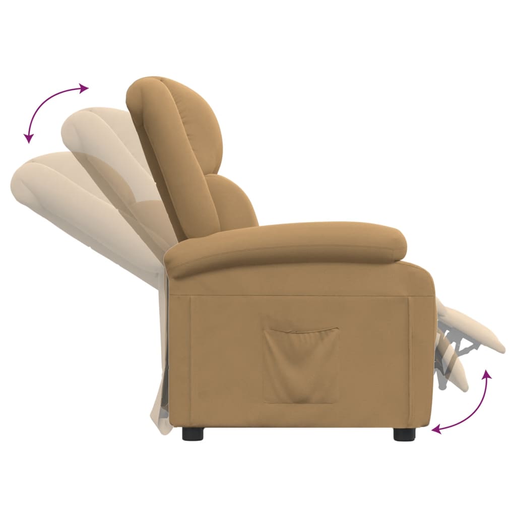 Relaxsessel Braun Samt