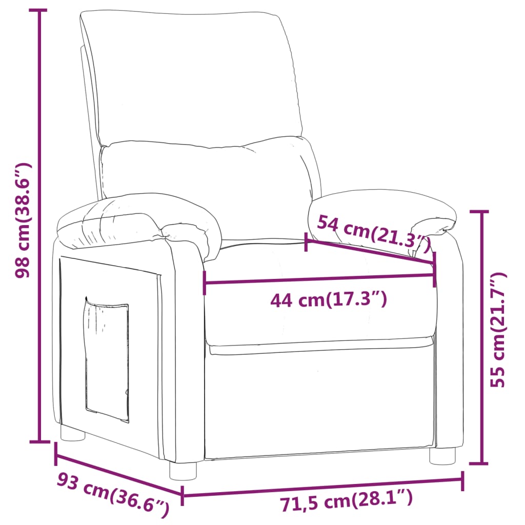 Fauteuil de relaxation tissu noir