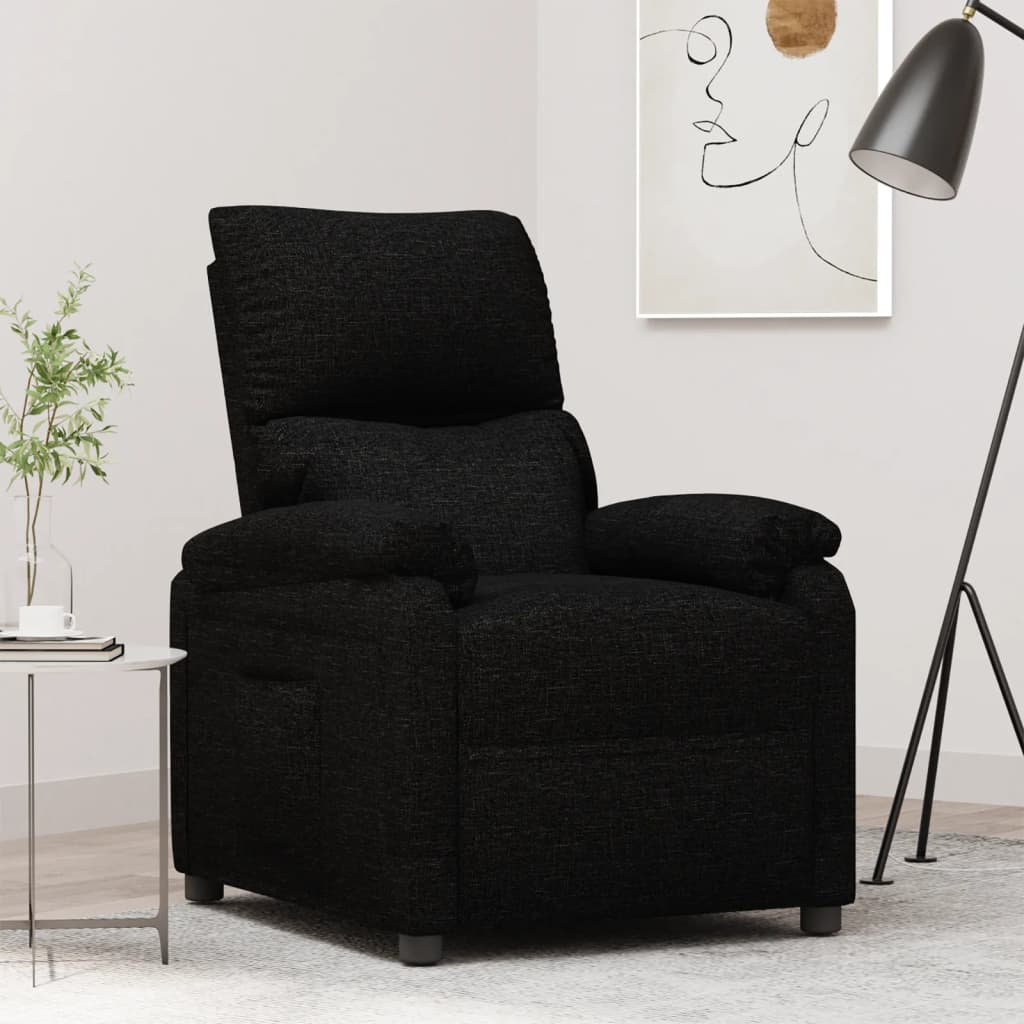 Fauteuil de relaxation tissu noir