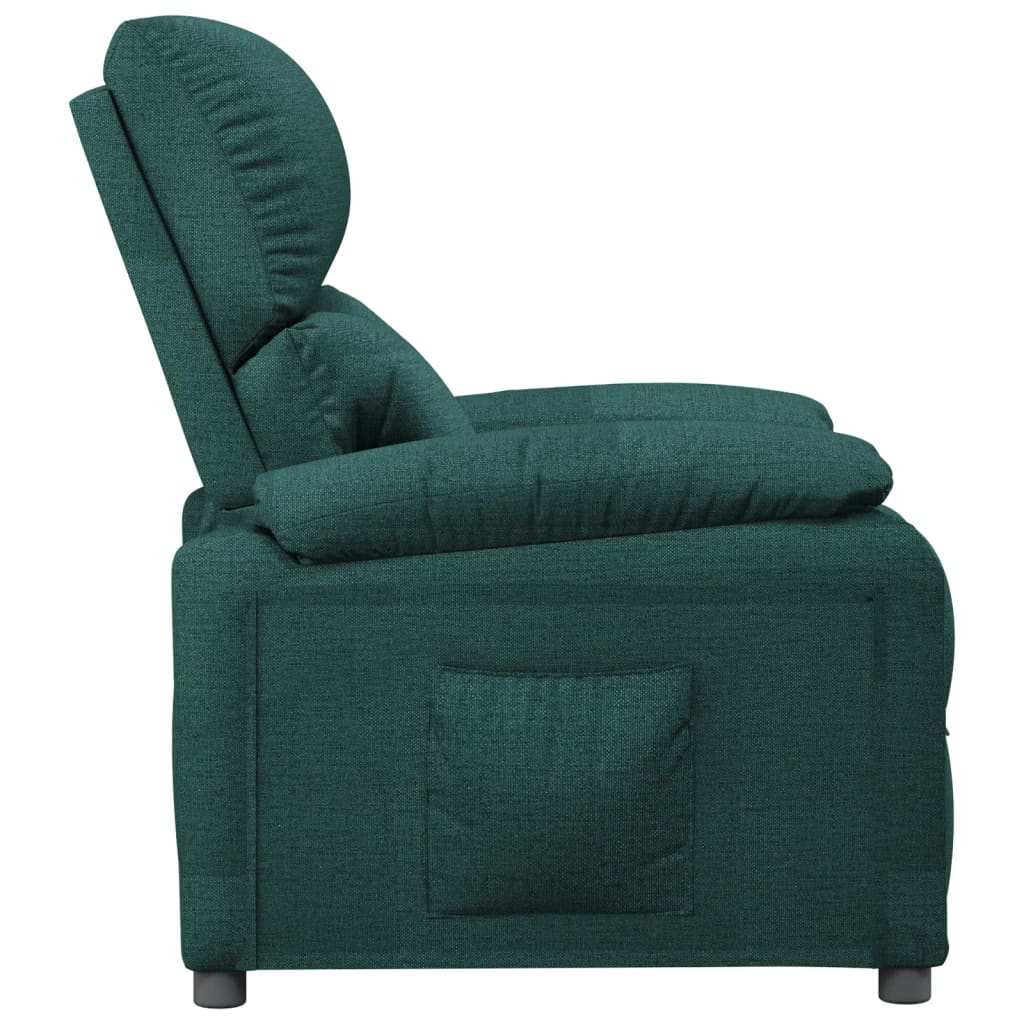 Fauteuil de relaxation tissu vert foncé