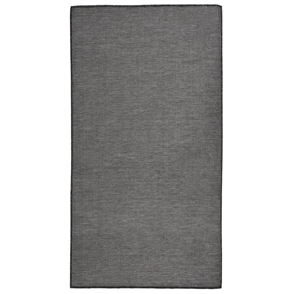 Outdoor-Teppich Flachgewebe 80x150 cm Grau