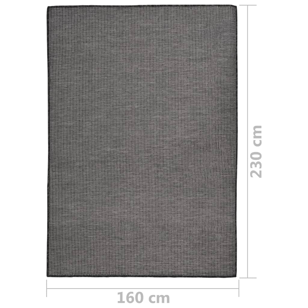 Outdoor rug flat weave 160x230 cm grey