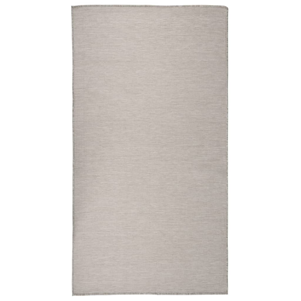 Outdoor rug flat weave 80x150 cm taupe