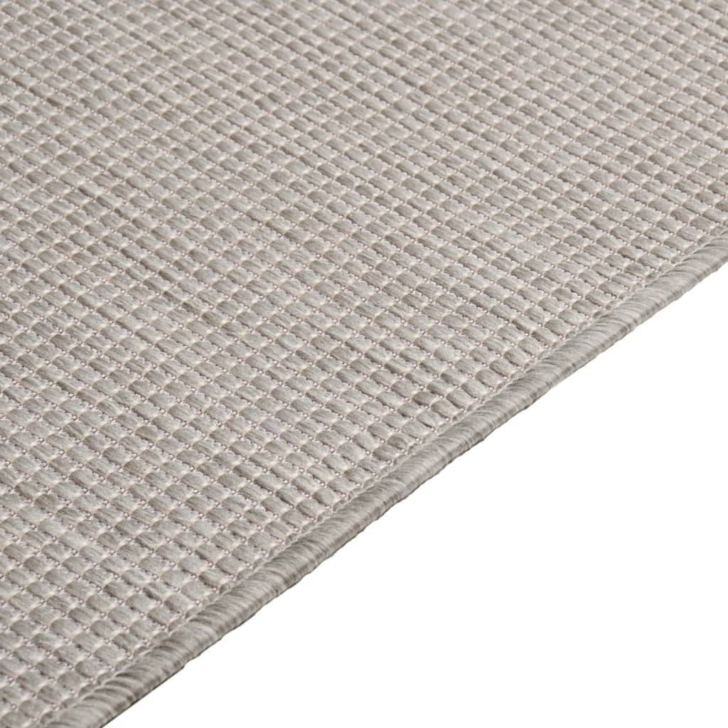 Outdoor rug flat weave 120x170 cm taupe