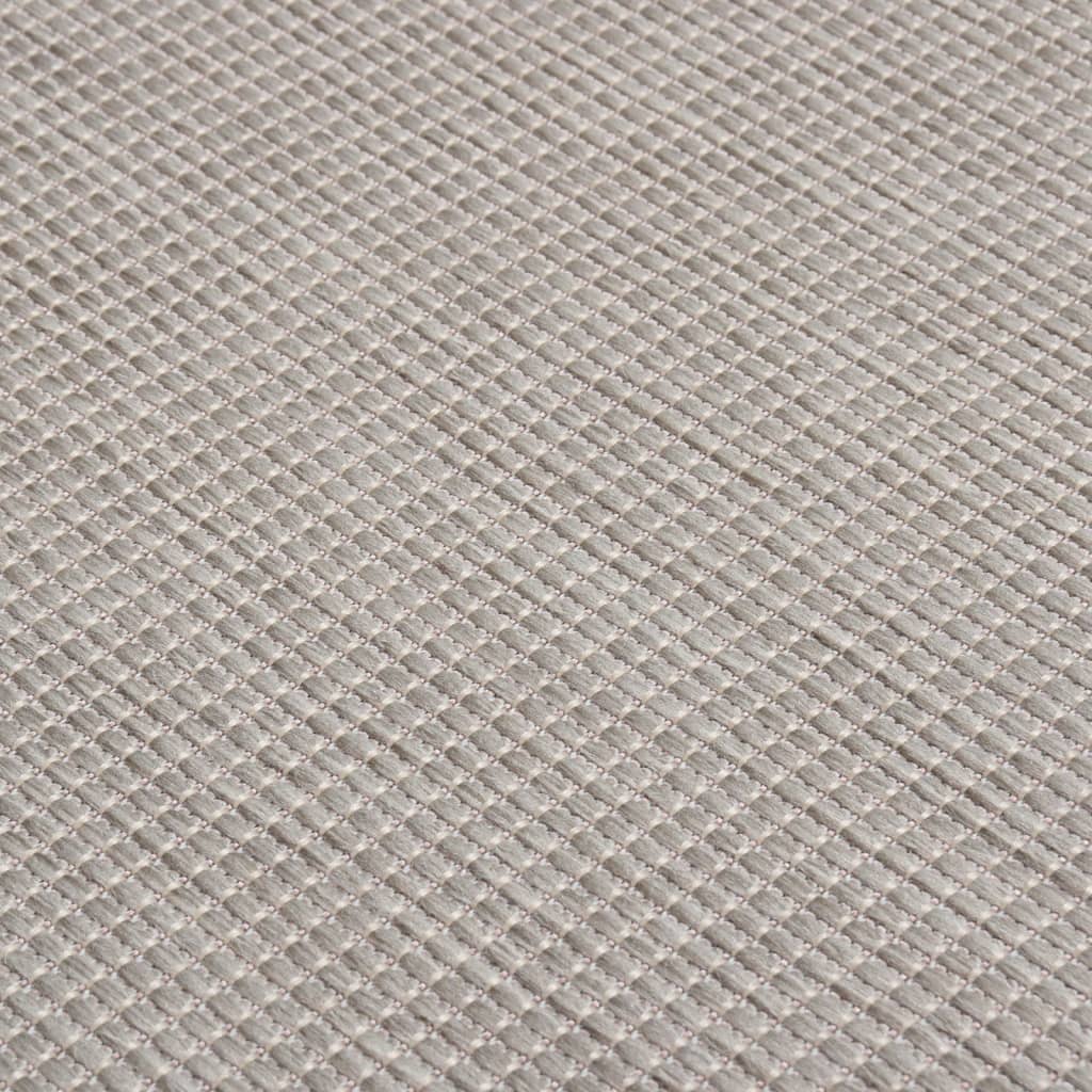 Outdoor rug flat weave 120x170 cm taupe