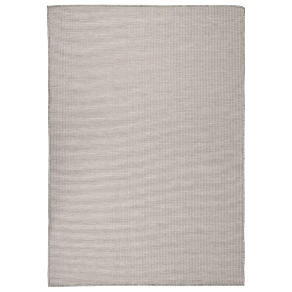 Outdoor rug flat weave 160x230 cm taupe
