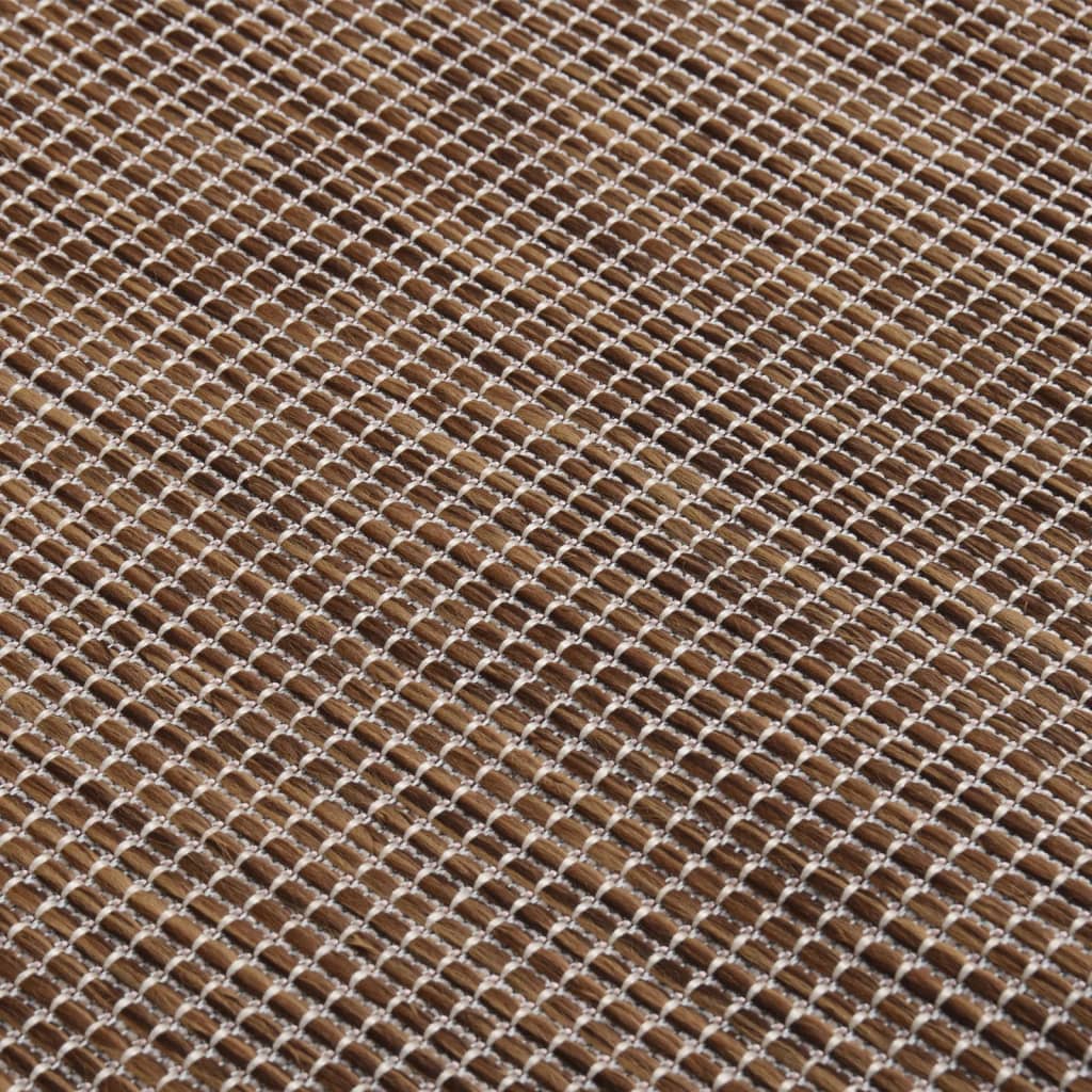 Outdoor-Teppich Flachgewebe 120x170 cm Braun