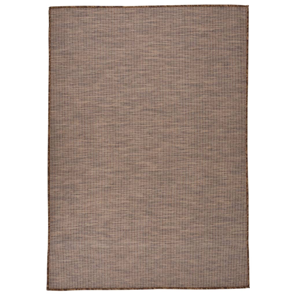 Outdoor rug flat weave 160x230 cm brown