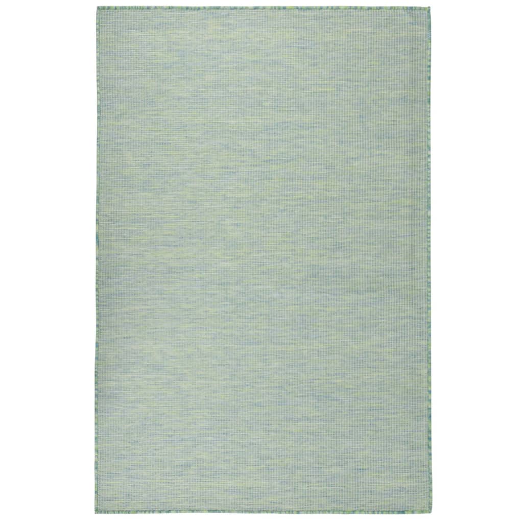 Outdoor rug flat weave 120x170 cm turquoise