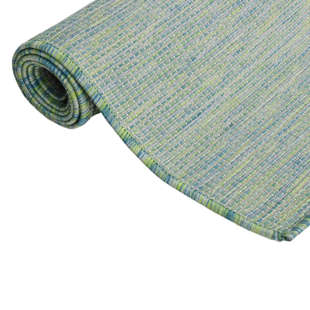 Outdoor rug flat weave 120x170 cm turquoise
