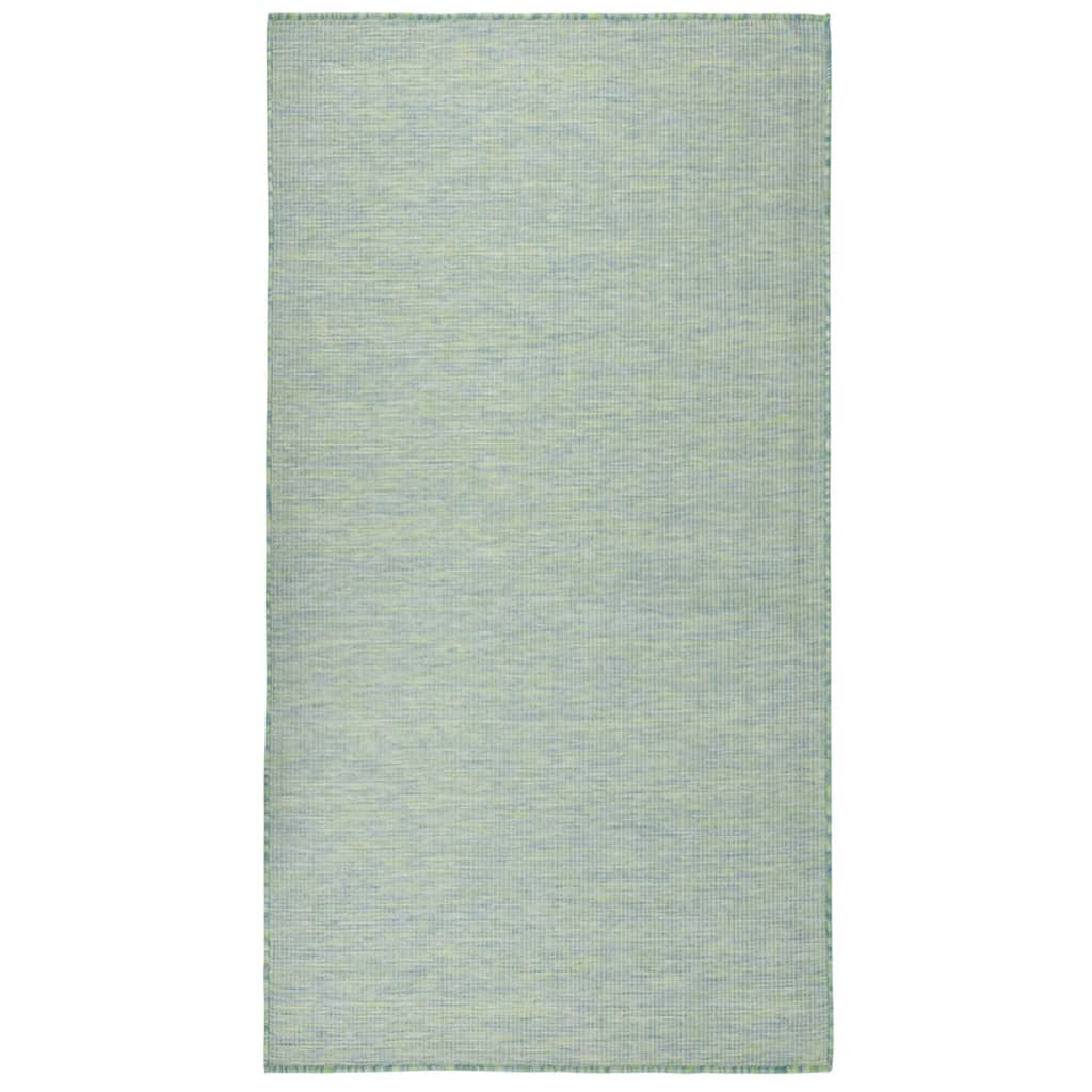 Outdoor rug flat weave 140x200 cm turquoise