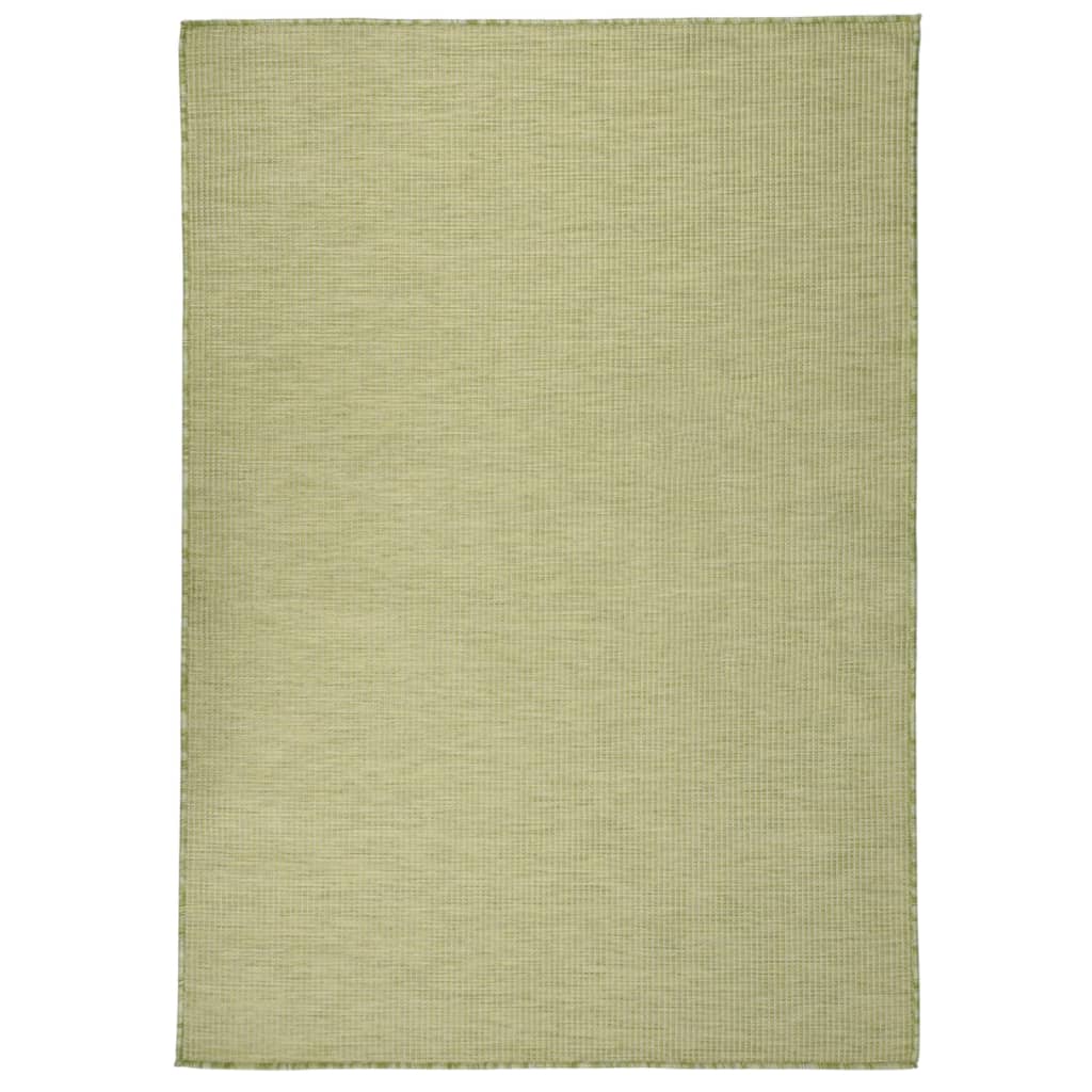Outdoor rug flat weave 160x230 cm green