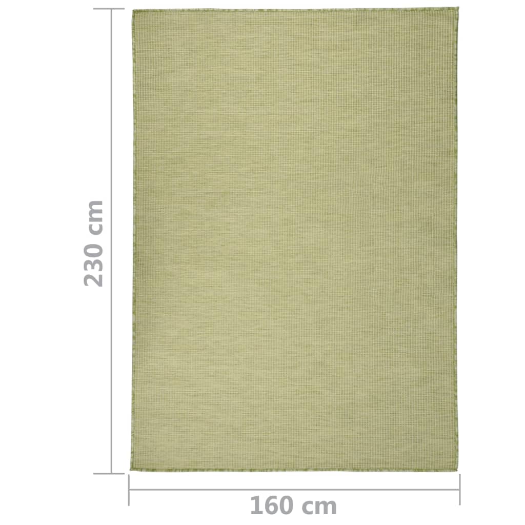 Outdoor rug flat weave 160x230 cm green