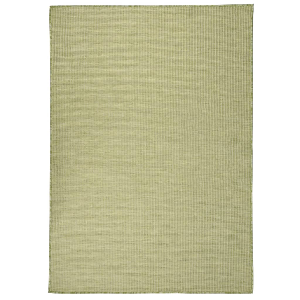 Outdoor rug flat weave 200x280 cm green