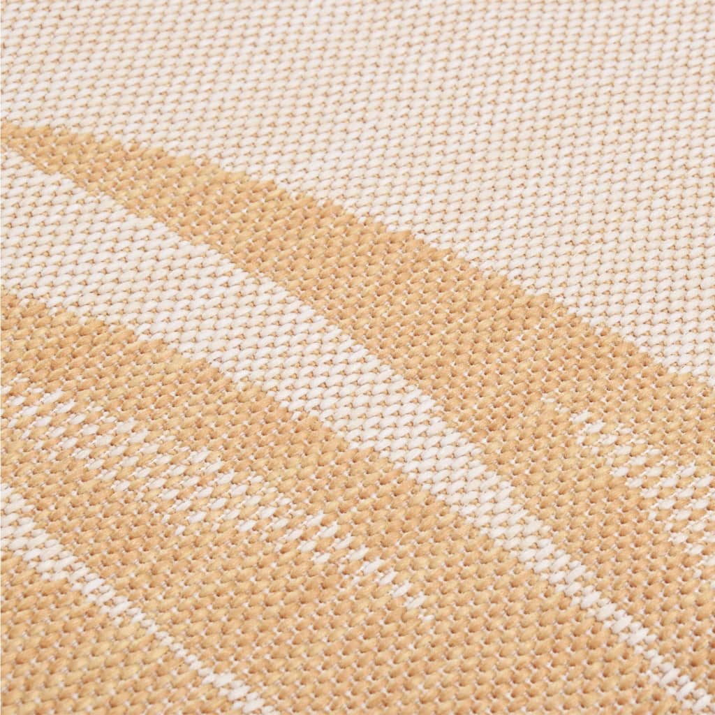 Outdoor rug flat weave 200x280 cm leaf pattern