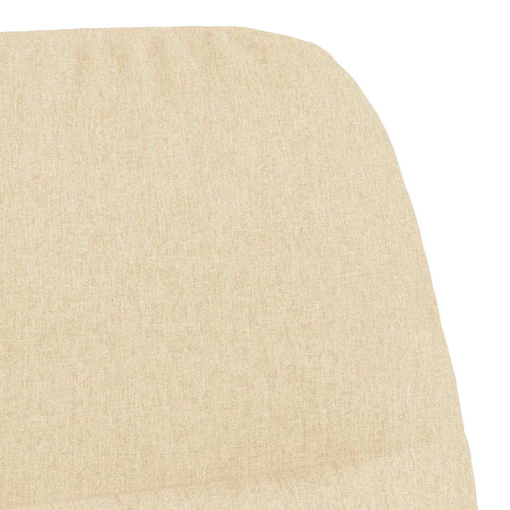 Relaxsessel mit Hocker Creme Stoff