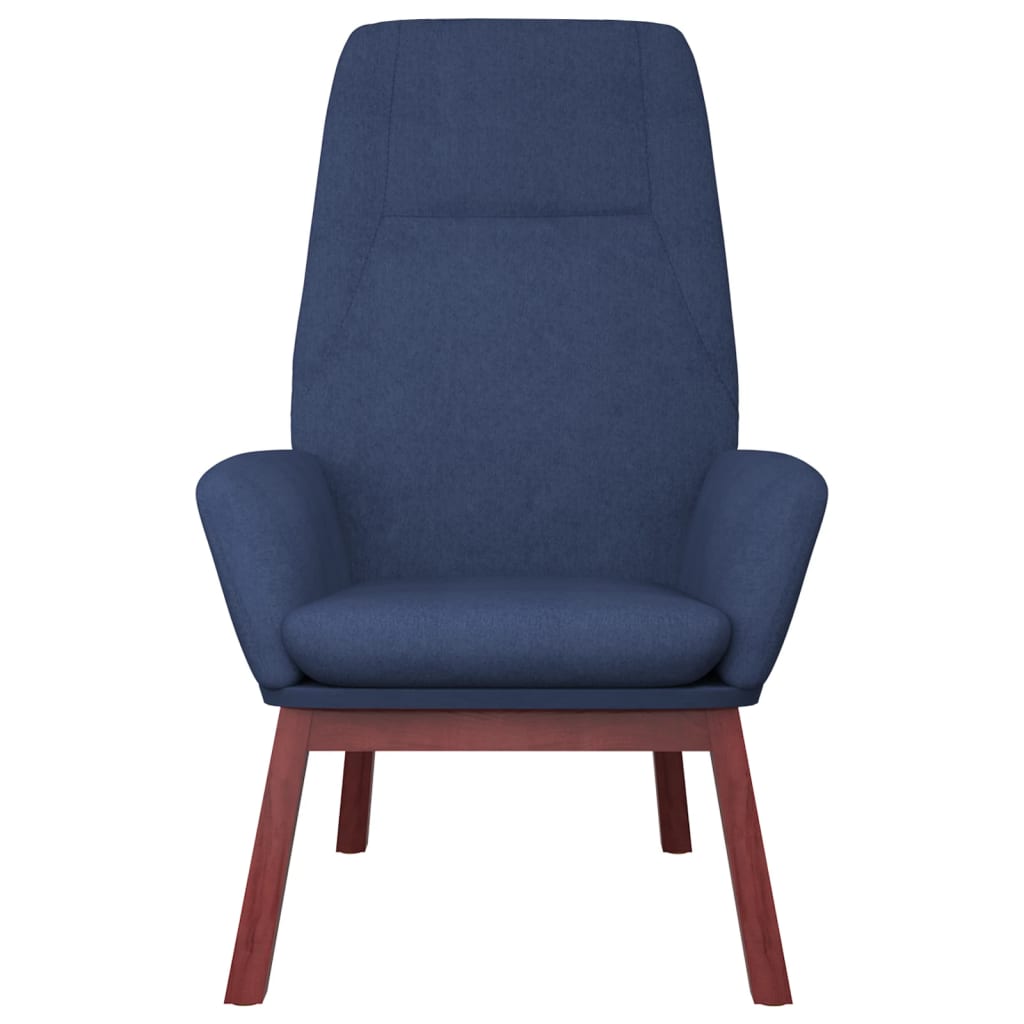 Relaxsessel mit Hocker Blau Stoff