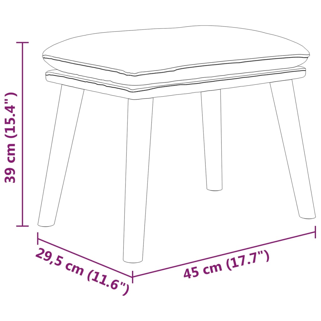 Relaxsessel mit Hocker Senfgelb Stoff