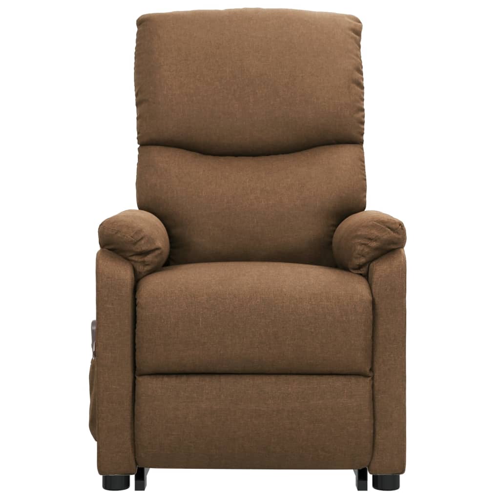 Massagesessel mit Aufstehhilfe Taupe Stoff