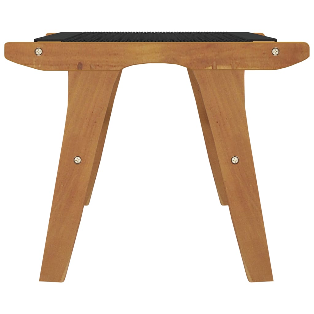 Gartenstuhl mit Fußstütze Massivholz Teak und Polyester