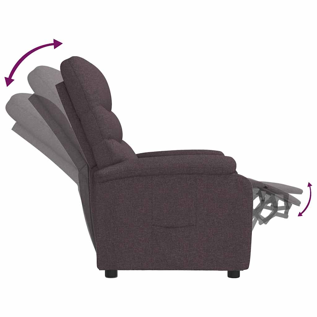 Relaxsessel Dunkelbraun Stoff