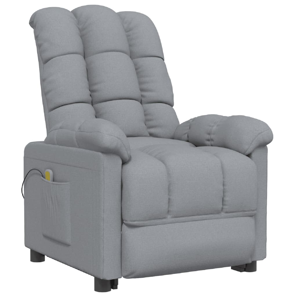 Fauteuil de massage tissu gris clair