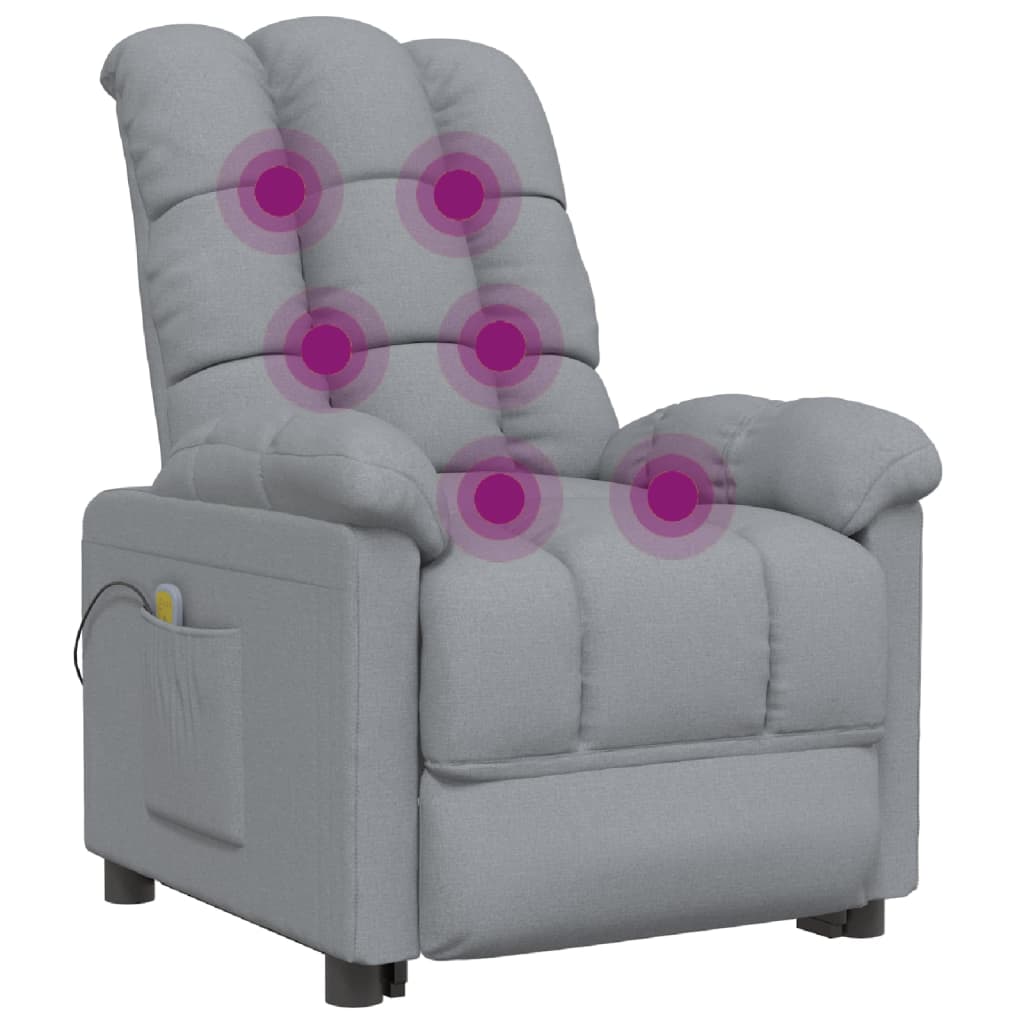 Fauteuil de massage tissu gris clair