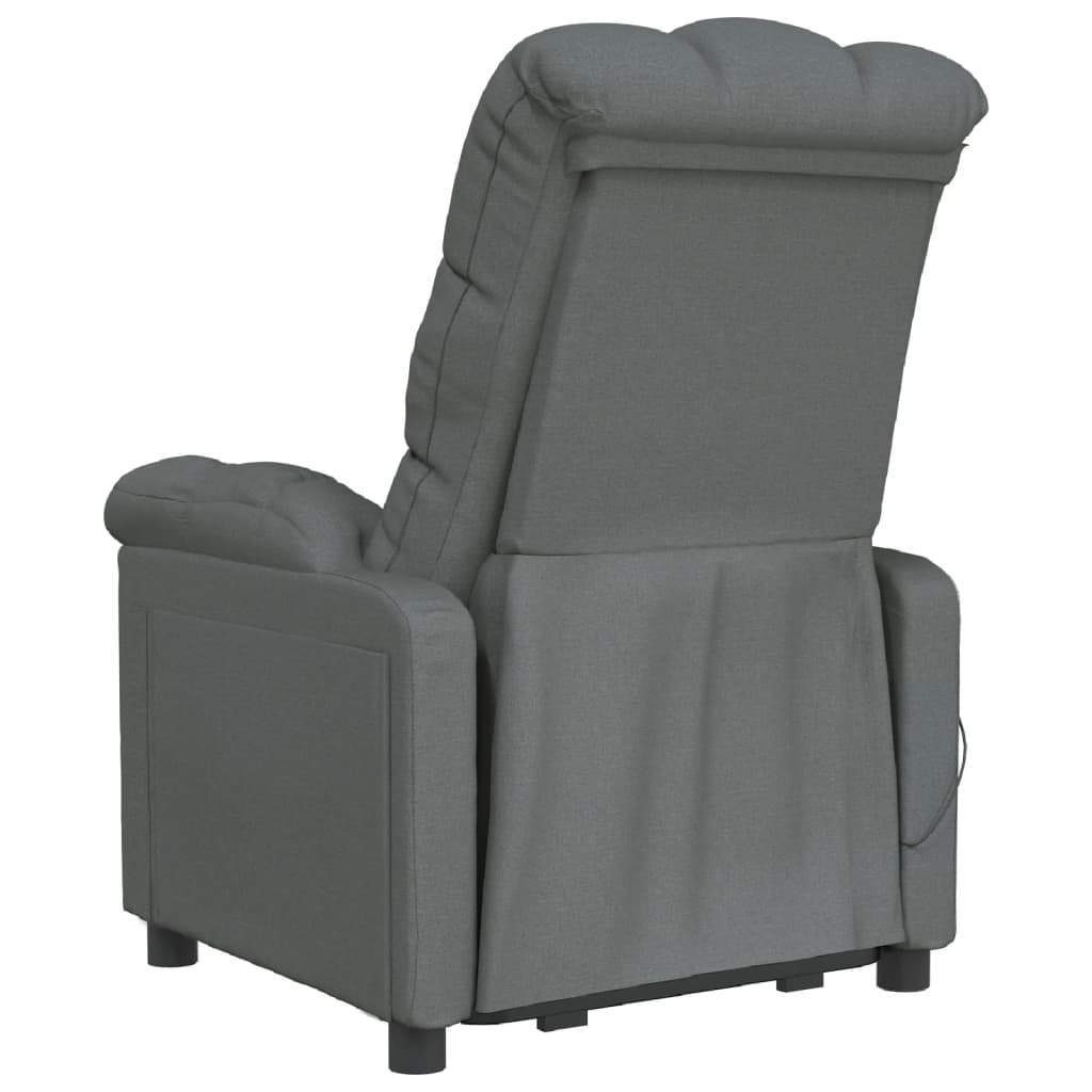 Fauteuil de massage tissu gris foncé