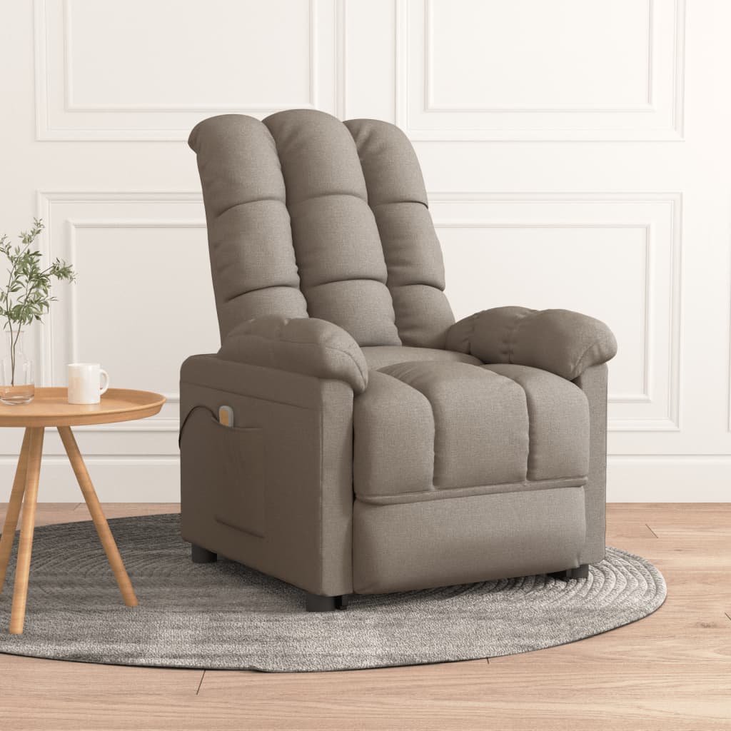 Fauteuil de massage tissu taupe