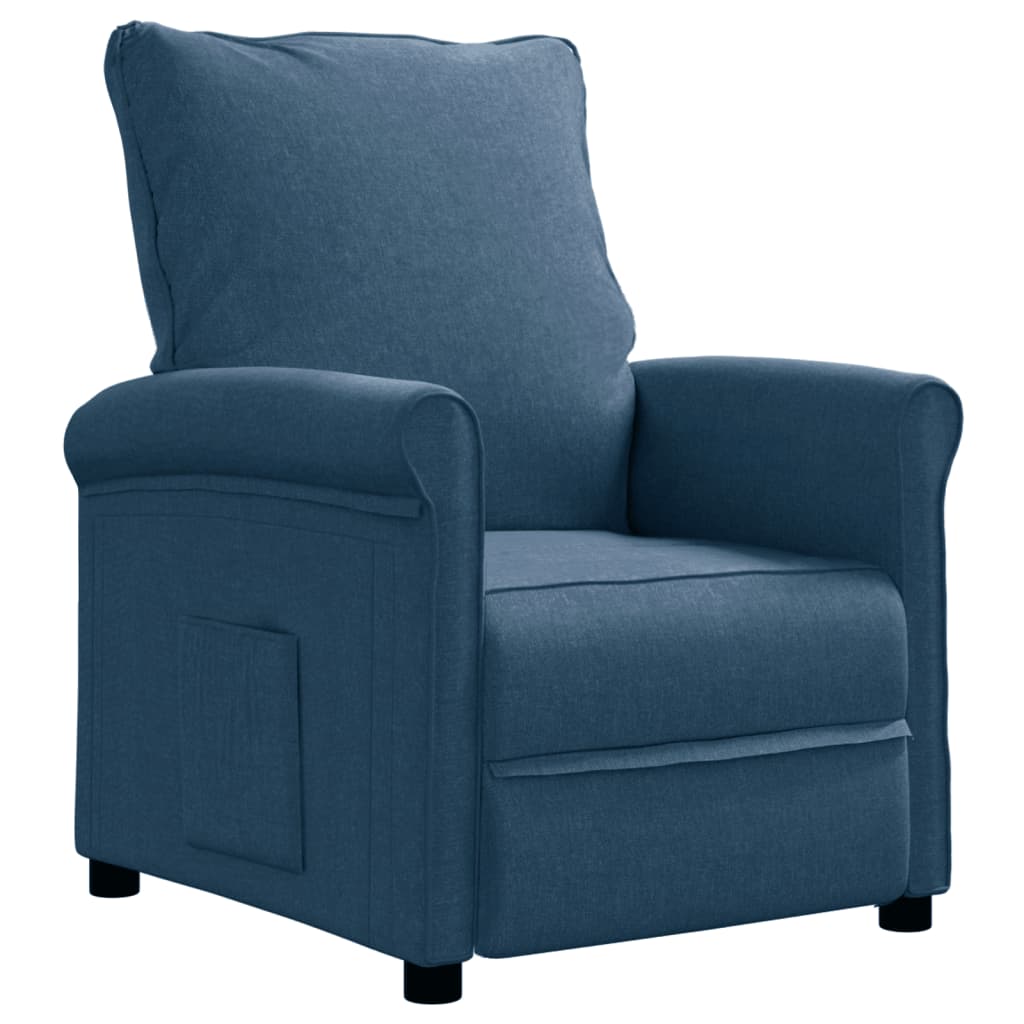 Relaxsessel Blau Stoff