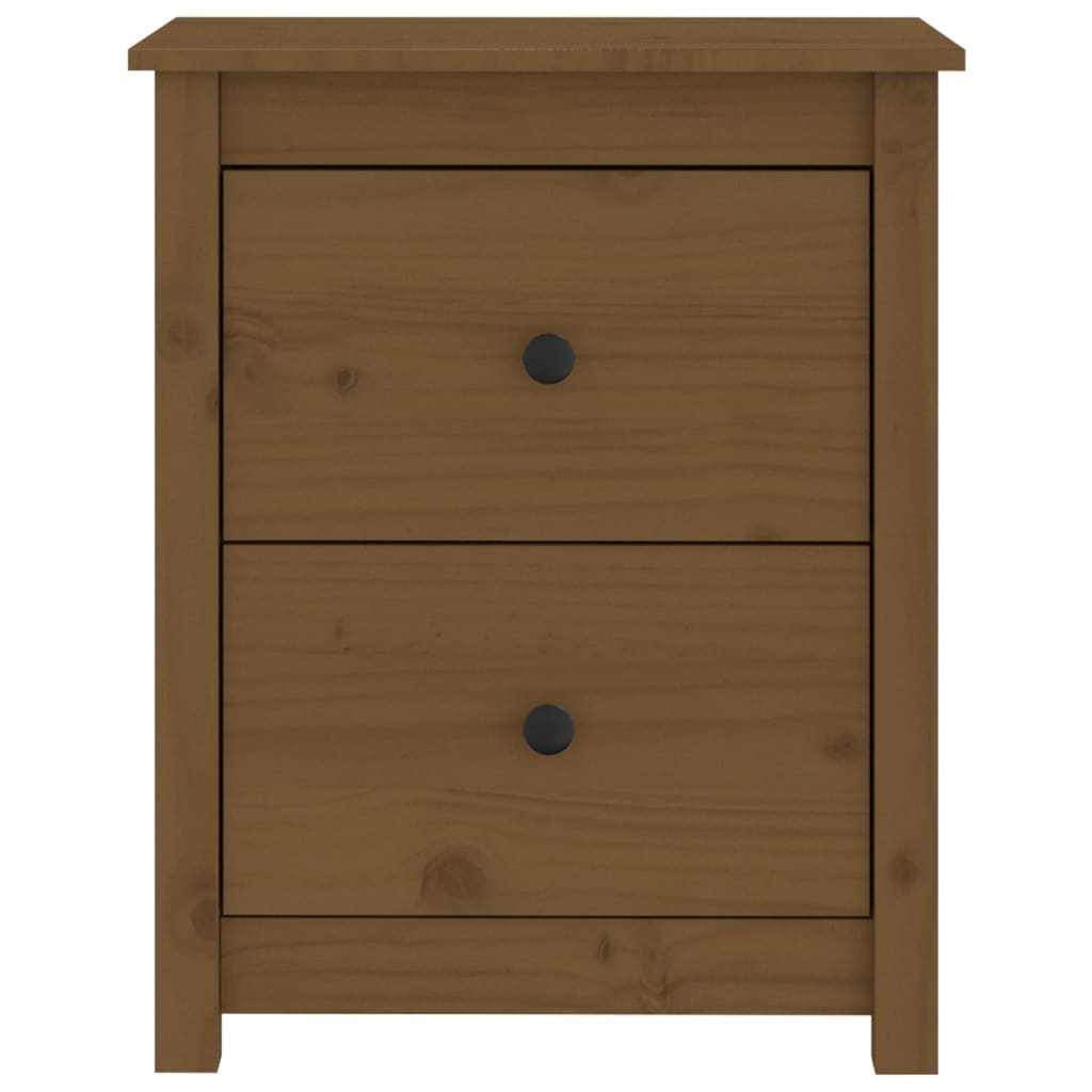 Tables de chevet 2 pcs. marron miel 50x35x61,5 cm en bois de pin massif