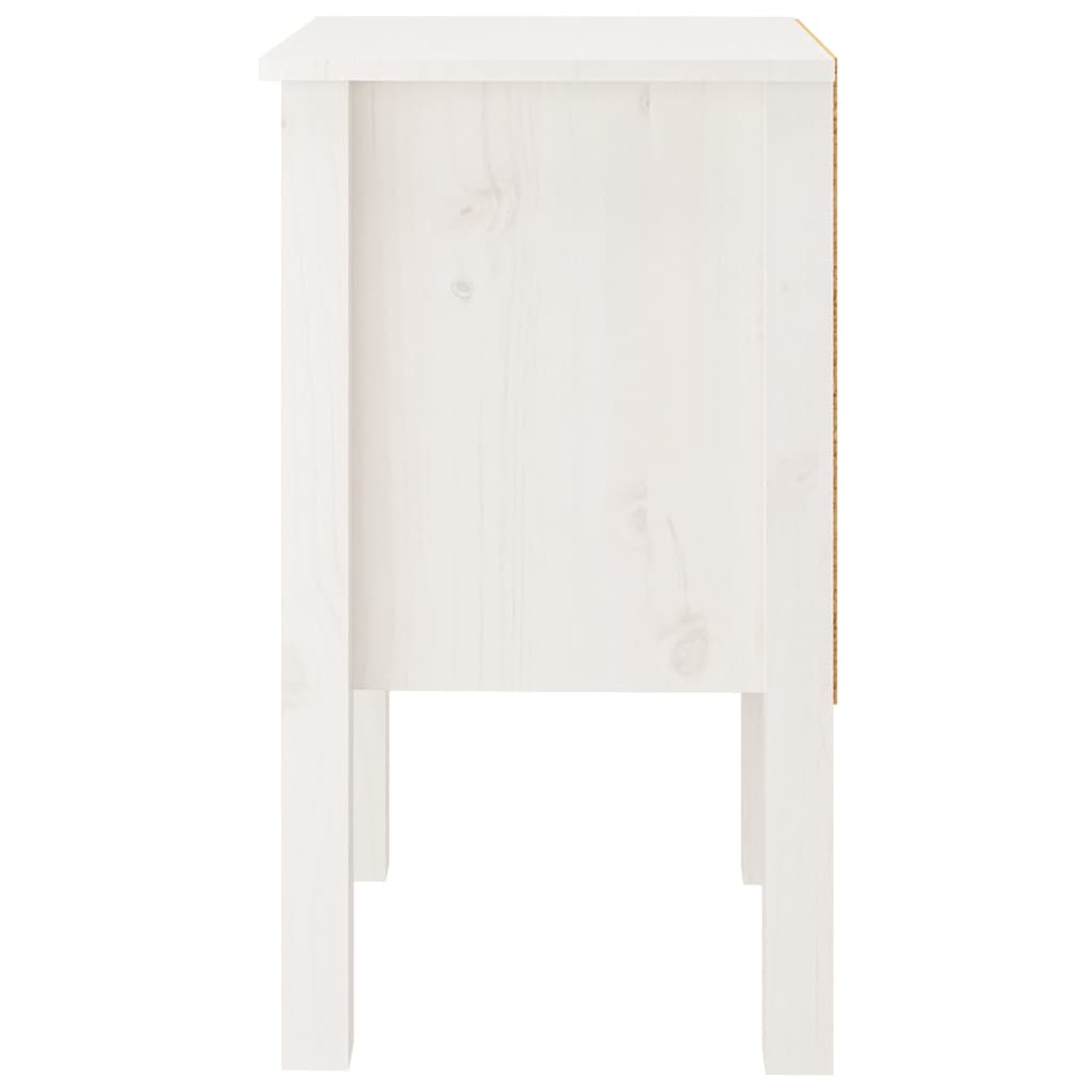 Tables de chevet 2 pcs. Blanc 40x35x61,5 cm en bois de pin massif