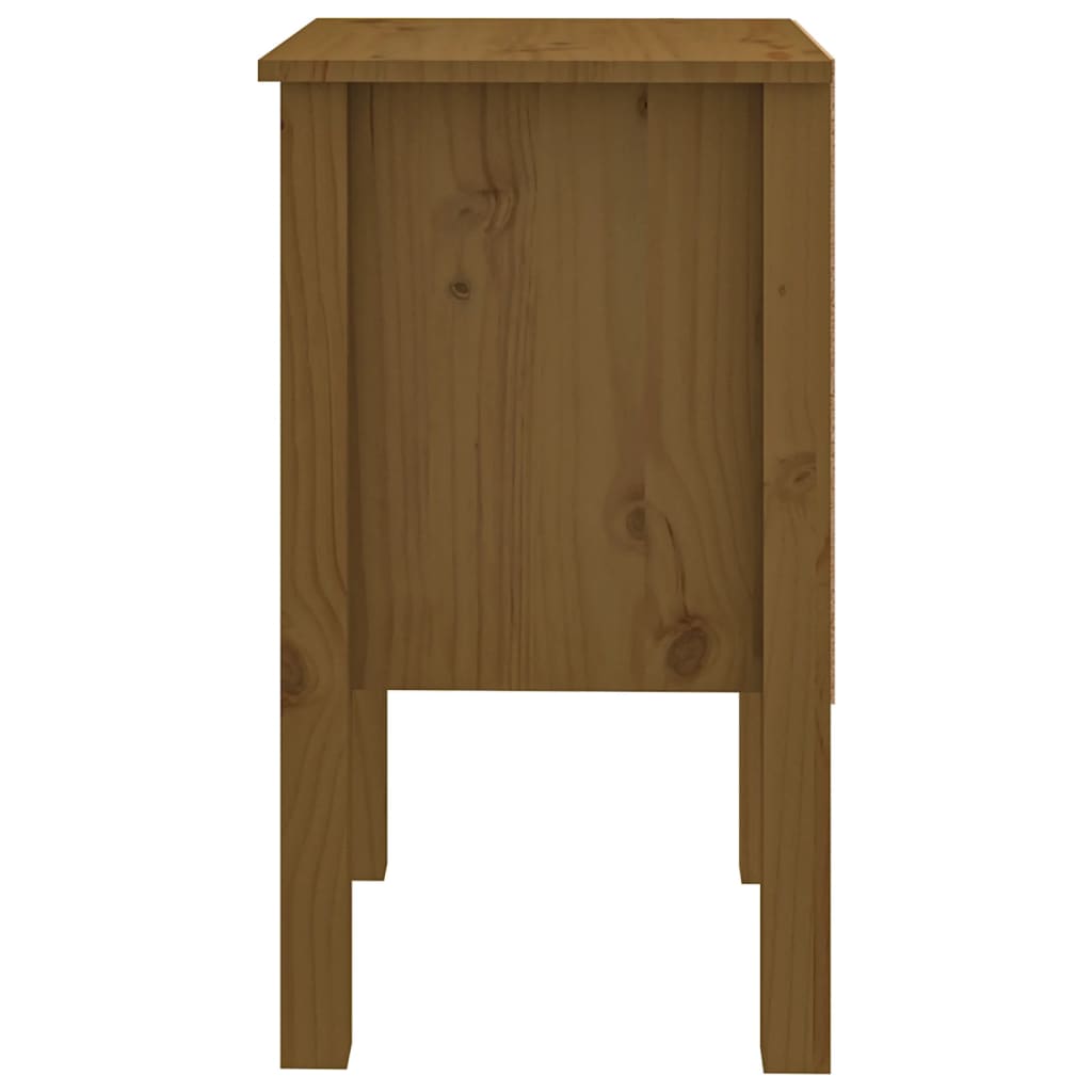 Tables de chevet 2 pcs. marron miel 40x35x61,5 cm en bois de pin massif