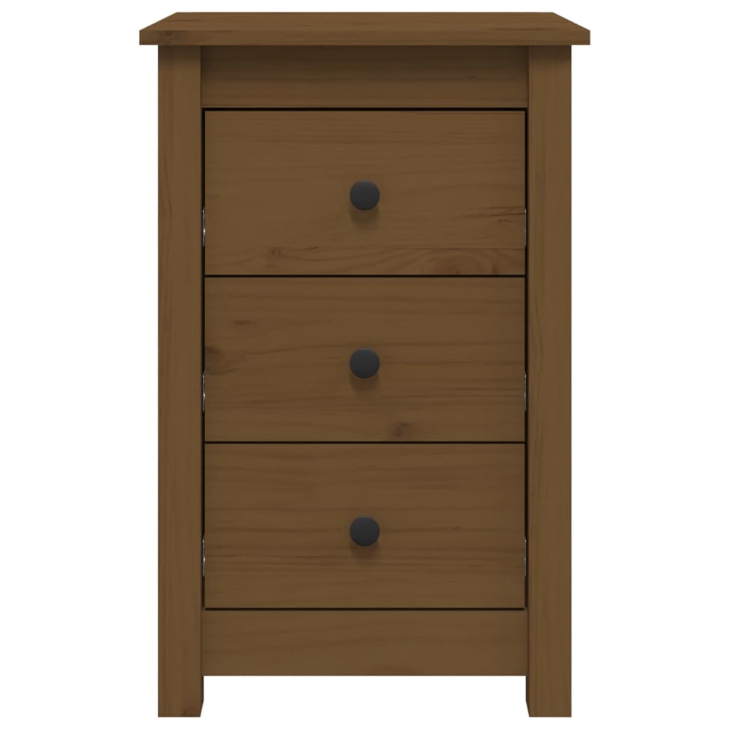 Tables de chevet 2 pcs. marron miel 40x35x61,5 cm en bois de pin massif
