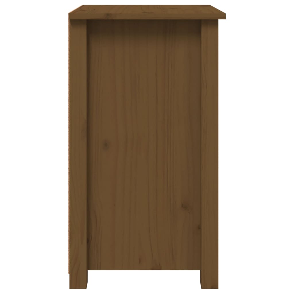 Tables de chevet 2 pcs. marron miel 40x35x61,5 cm en bois de pin massif