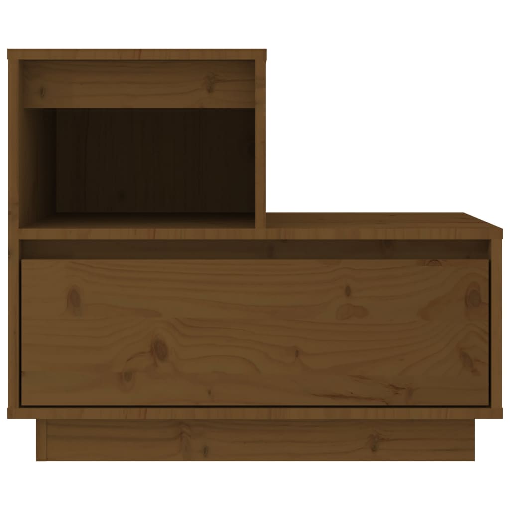 Tables de chevet 2 pcs. marron miel 60x34x51 cm en bois de pin massif