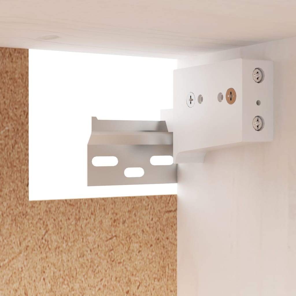Ensemble de meubles TV 3 pièces en pin massif blanc
