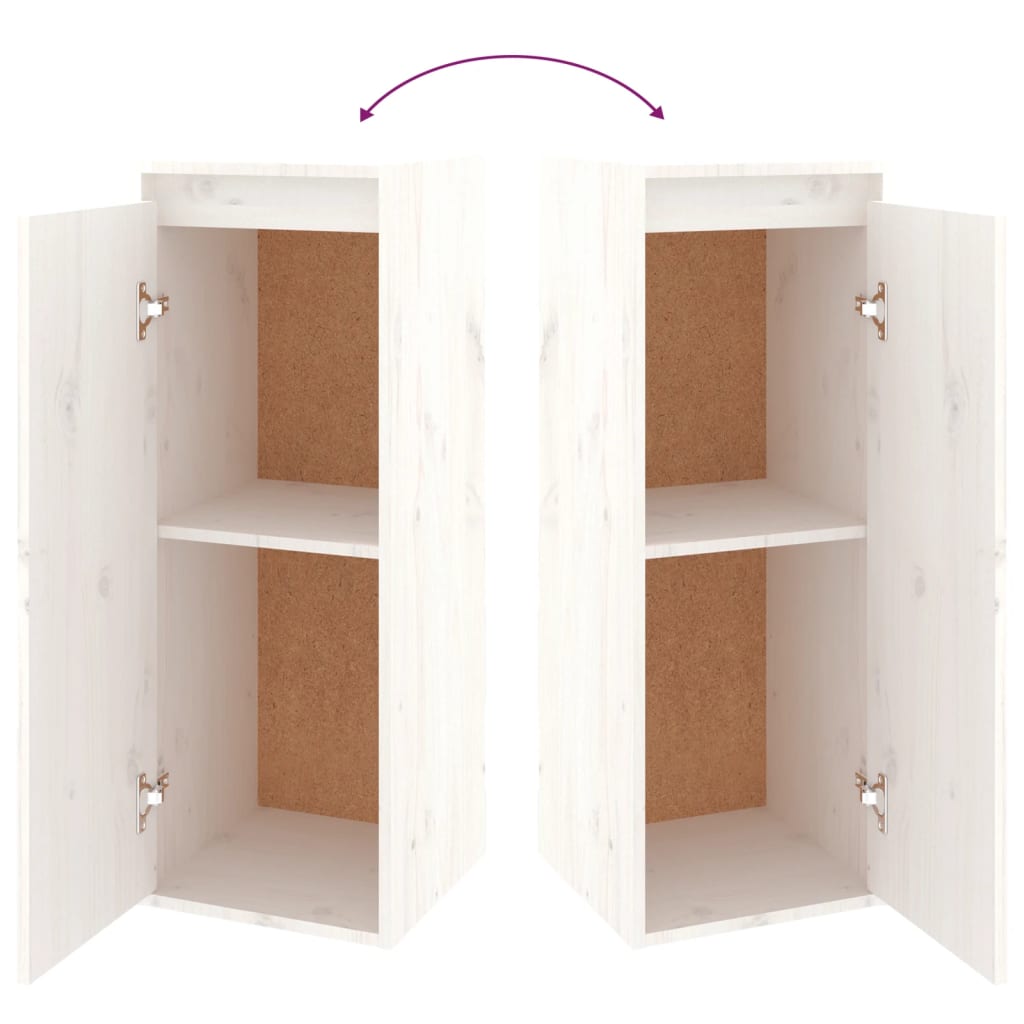 TV cabinets 4 pcs. White solid pine wood