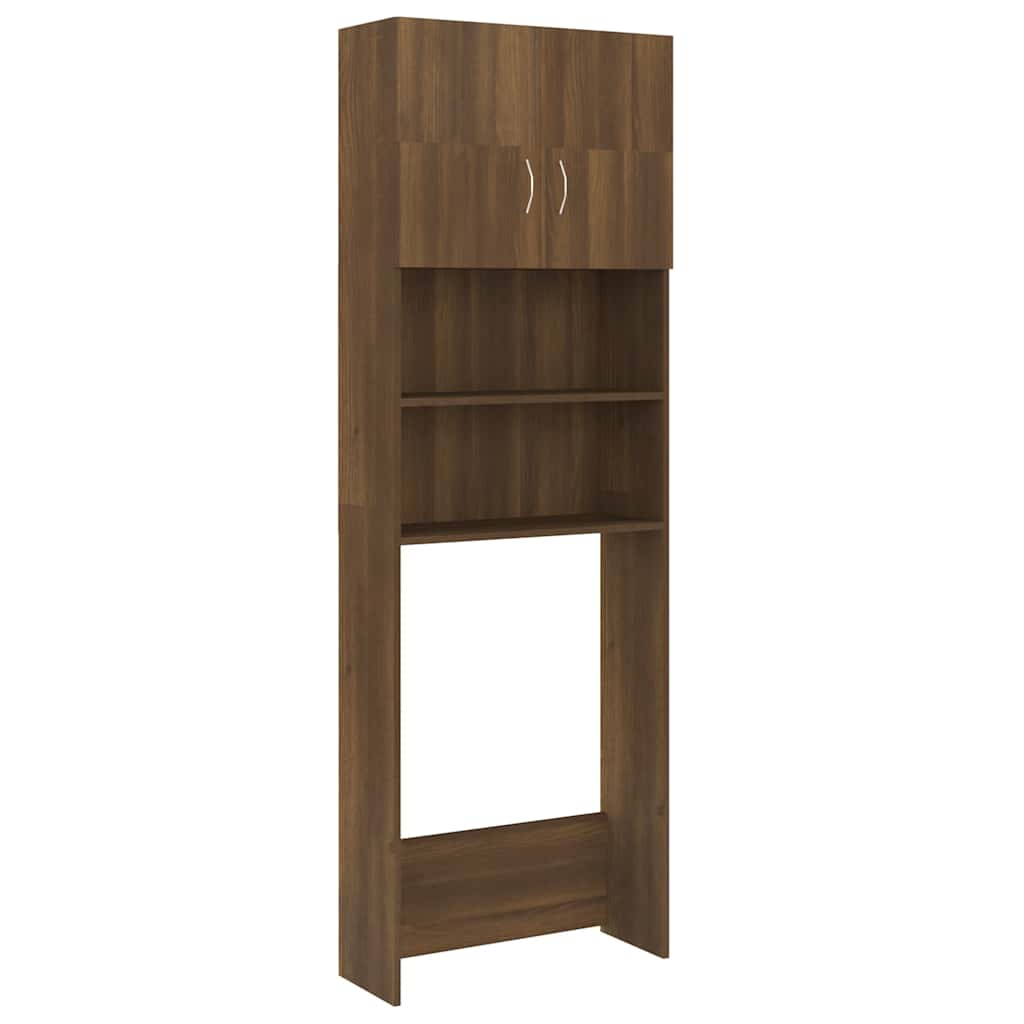 Waschmaschinenschrank Braun Eichen-Optik 64x25,5x190 cm
