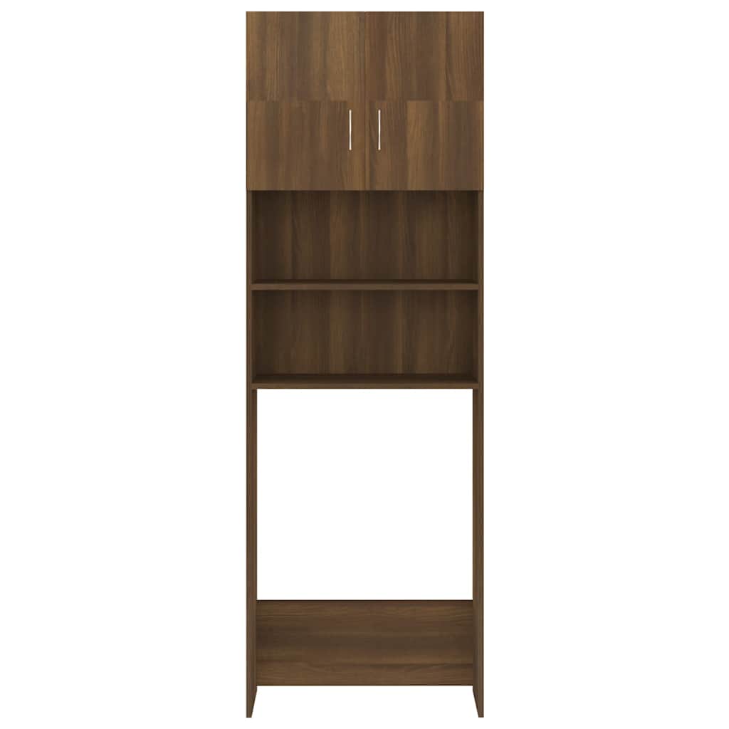 Waschmaschinenschrank Braun Eichen-Optik 64x25,5x190 cm