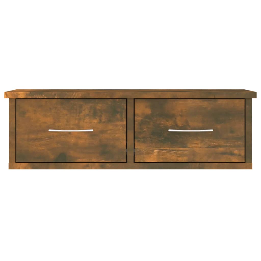 Armoire murale chêne fumé 60x26x18,5 cm matériau bois