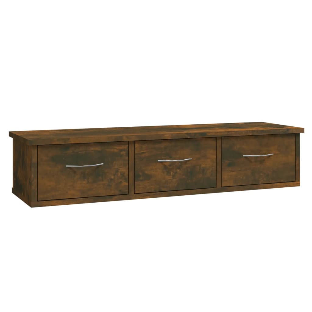 Armoire murale chêne fumé 88x26x18,5 cm matériau bois