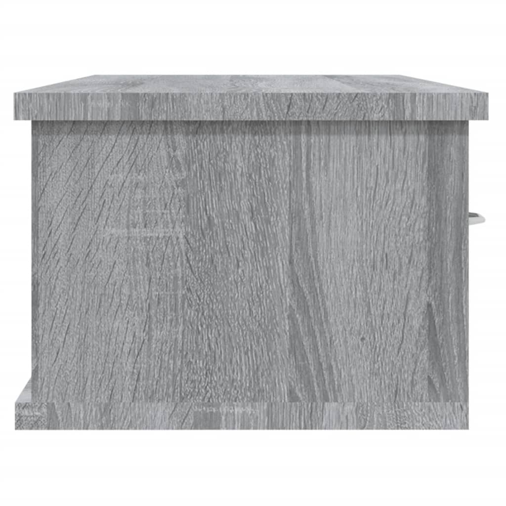 Armoire murale Sonoma grise 88x26x18,5 cm en bois