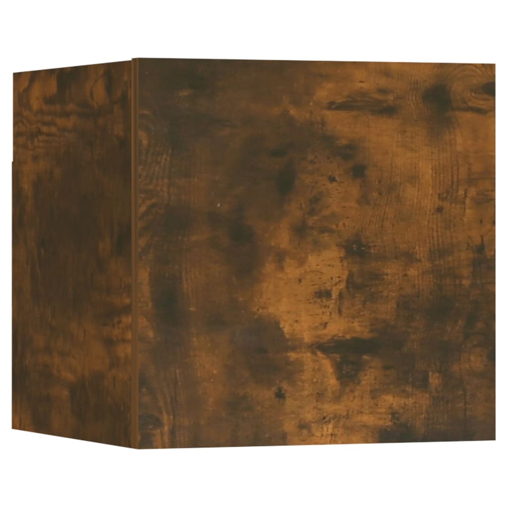 TV wall cabinets 4 pieces smoked oak 30.5x30x30 cm