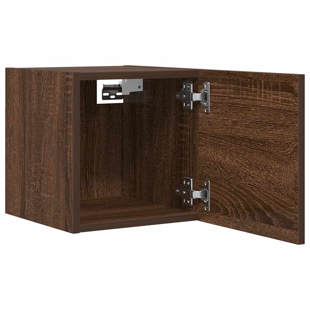 TV-Wandschränke 4 Stk. Braun Eichen-Optik 30,5x30x30 cm