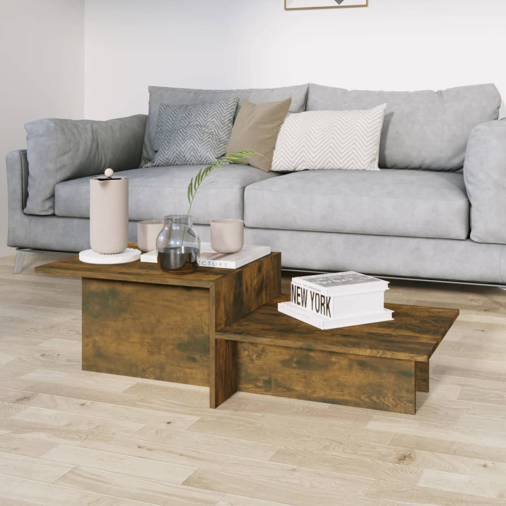 Couchtisch Räuchereiche 111,5x50x33 cm Holzwerkstoff